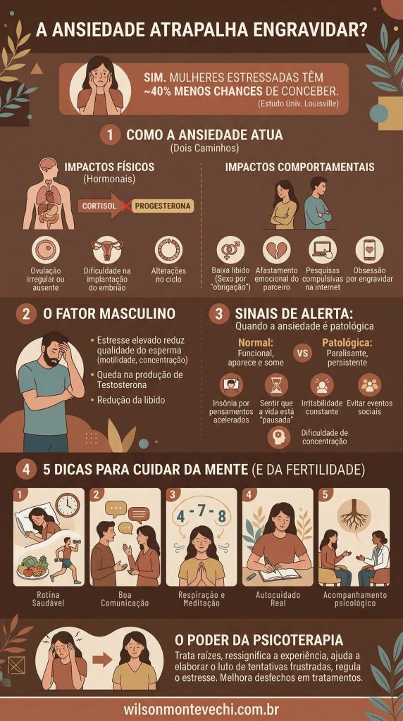 A ansiedade atrapalha engravidar - Infográfico