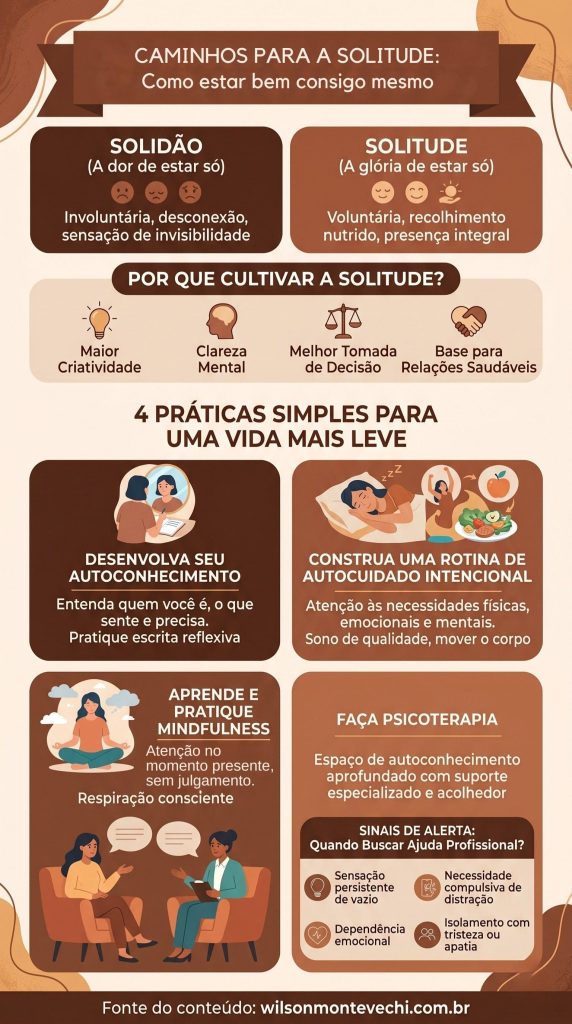 Como se sentir bem sozinho - Infográfico
